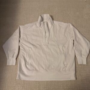 Old Navy Active White Zip Pullover